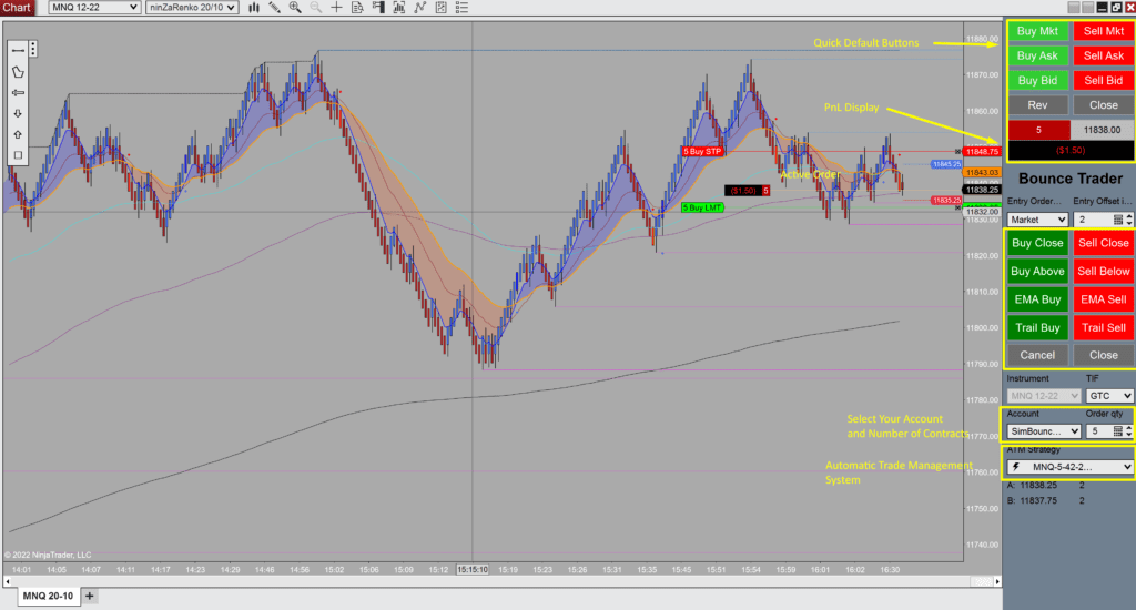 Chart Trader NinjaTrader